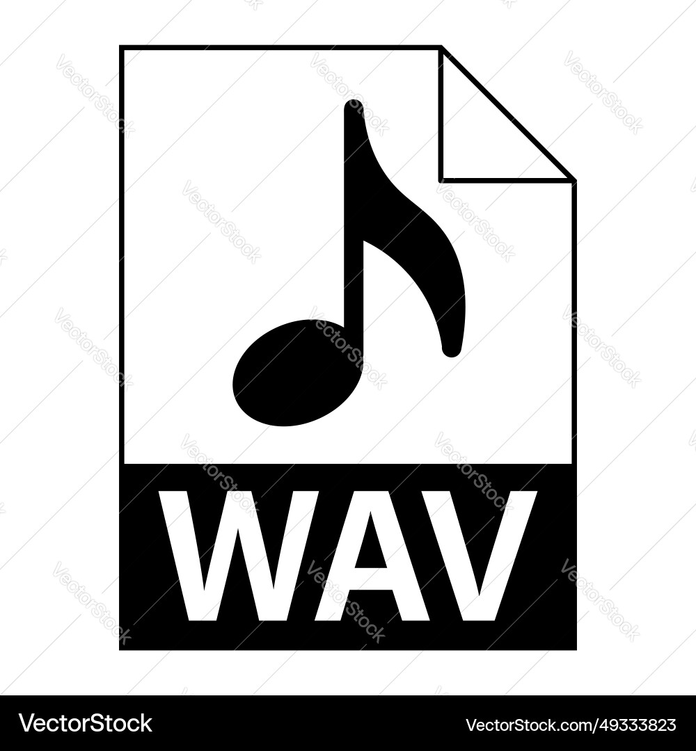 Modern flat design of wav file icon for web vector image