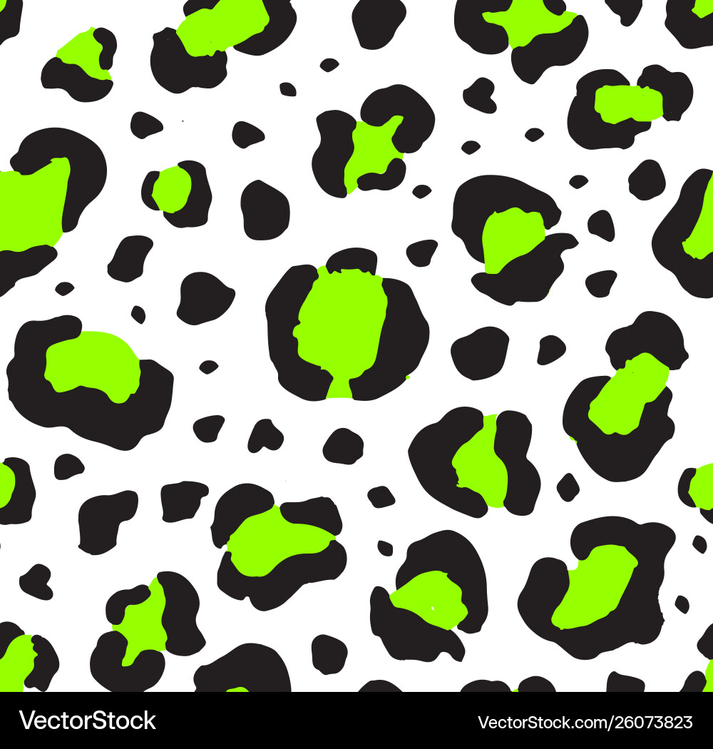 Neon Leopard Print Pattern vector image