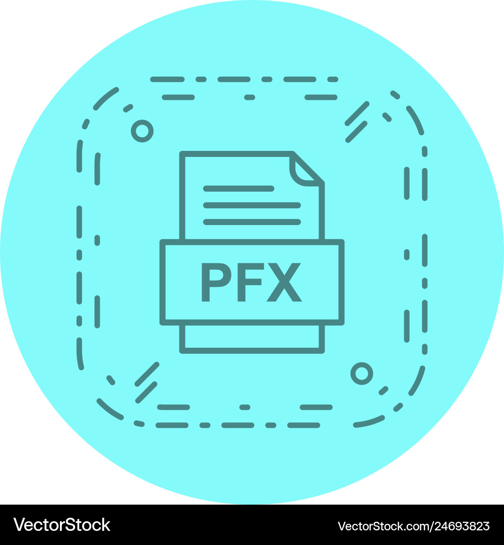 Pfx file document icon Vector Image