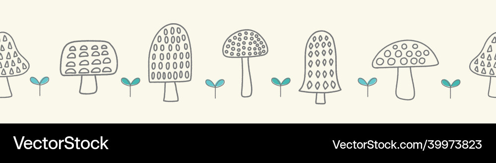 Pilz Hintergrund Grenz Muster niedliche Natur Pilz Hintergrund Grenz Muster niedliche Natur vektorbild