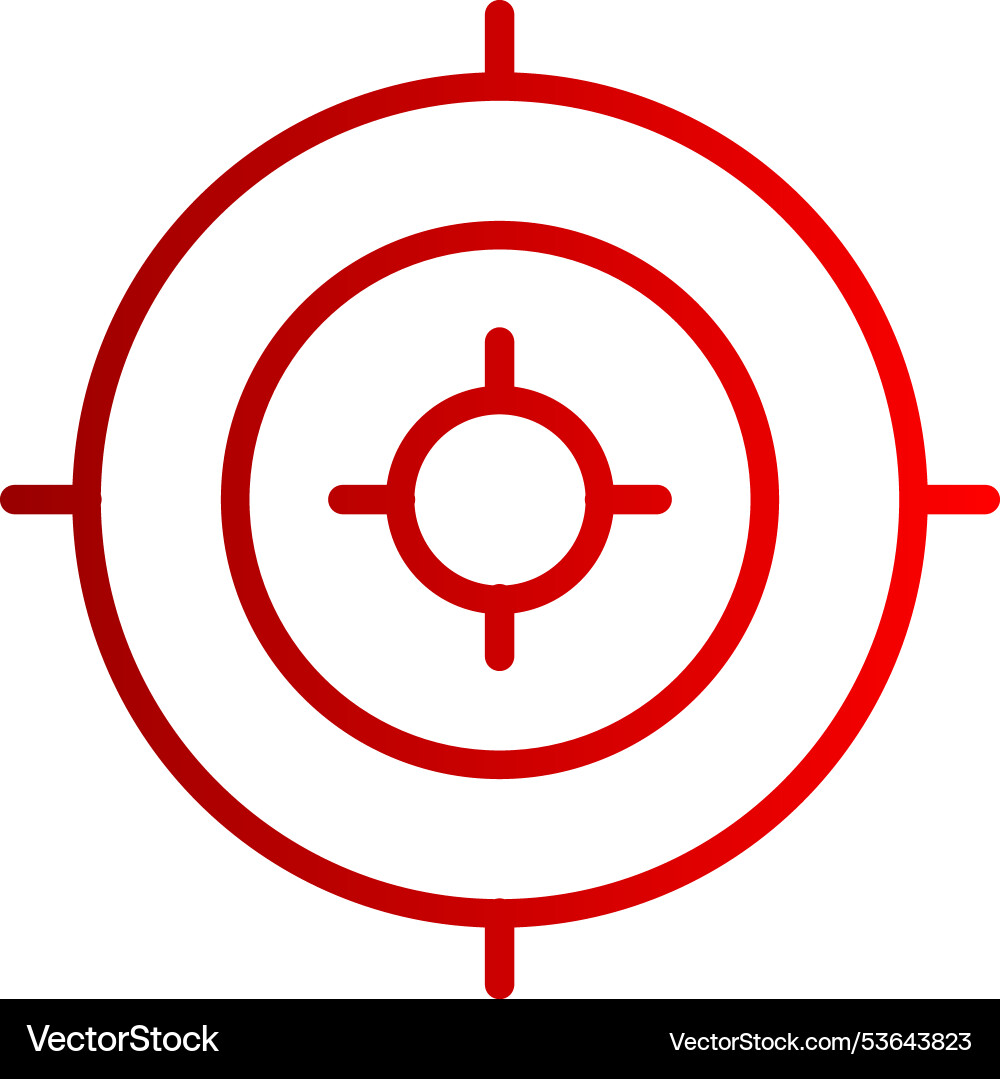 Target line gradient icon Vector Image