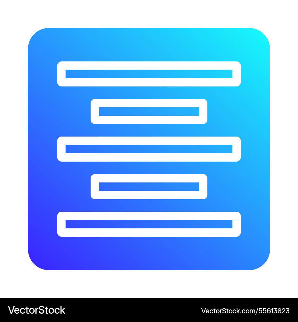 Text alignment icon for graphic design projects vector image