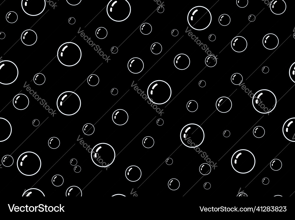 White Soap Bubbles Pattern vector image
