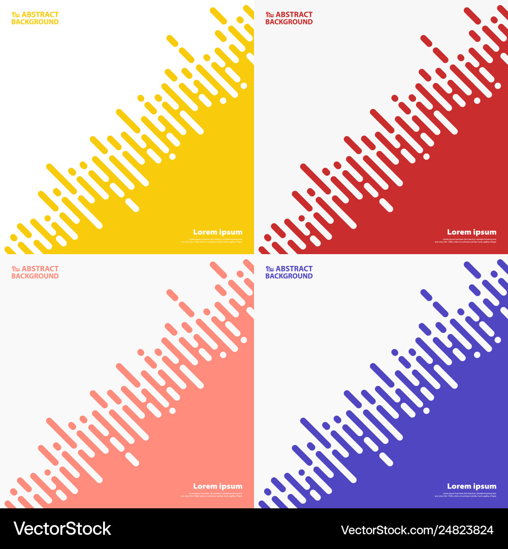 Abstract set colors stripe line techno design Abstract set colors stripe line techno design vector image