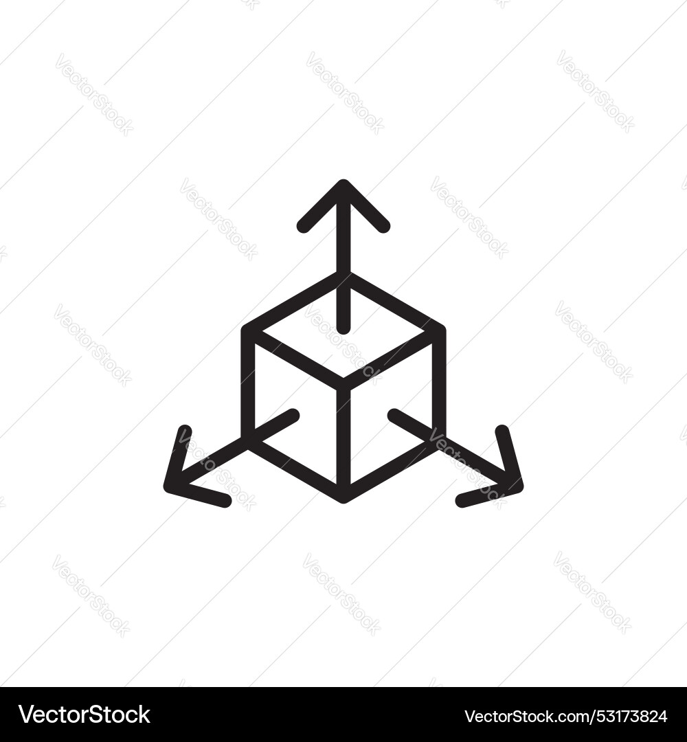 Bim icon set 3d model symbol building dimension Vector Image