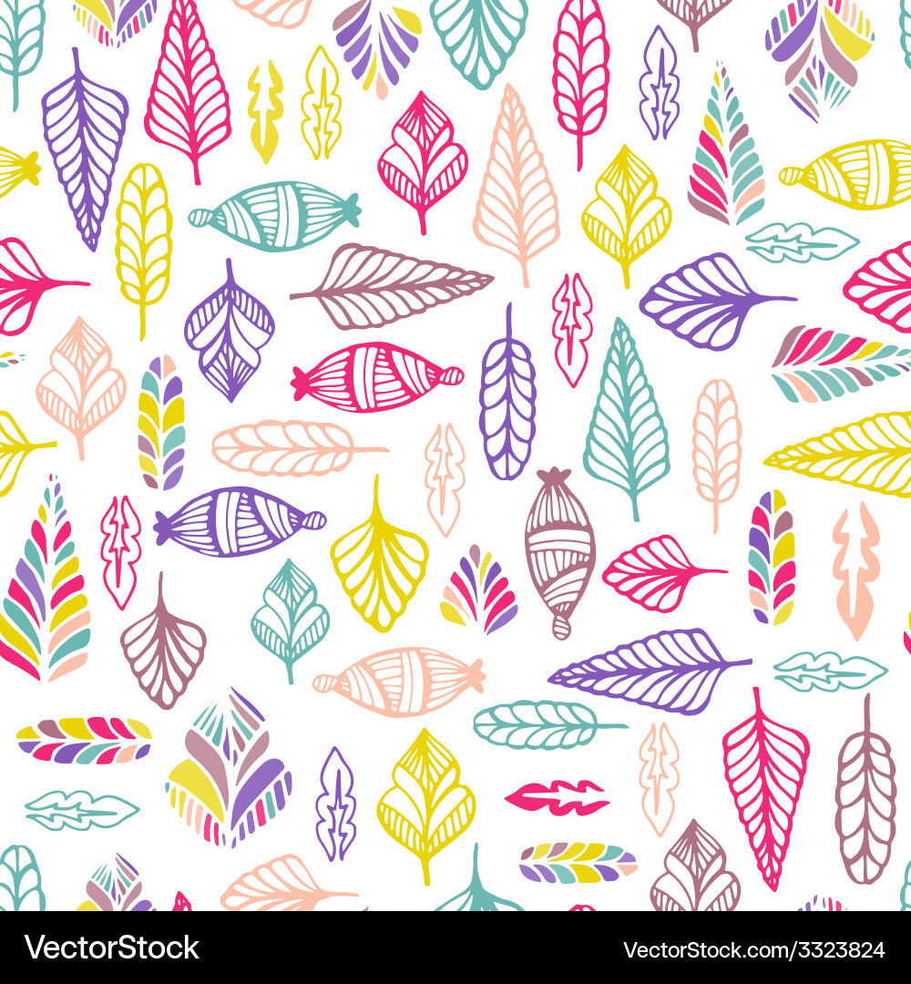 Botanical Leaf Pattern Vector Image