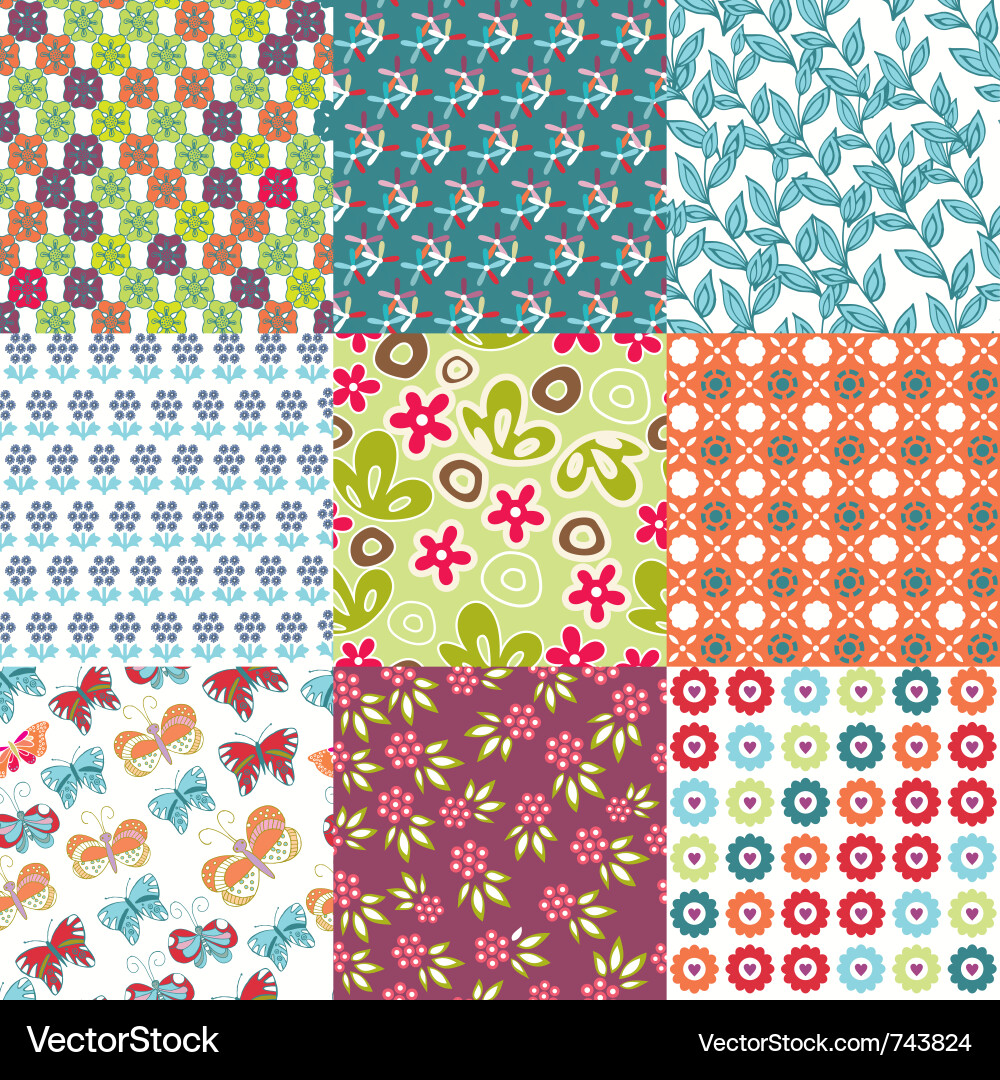 Classic patterns Vector Image