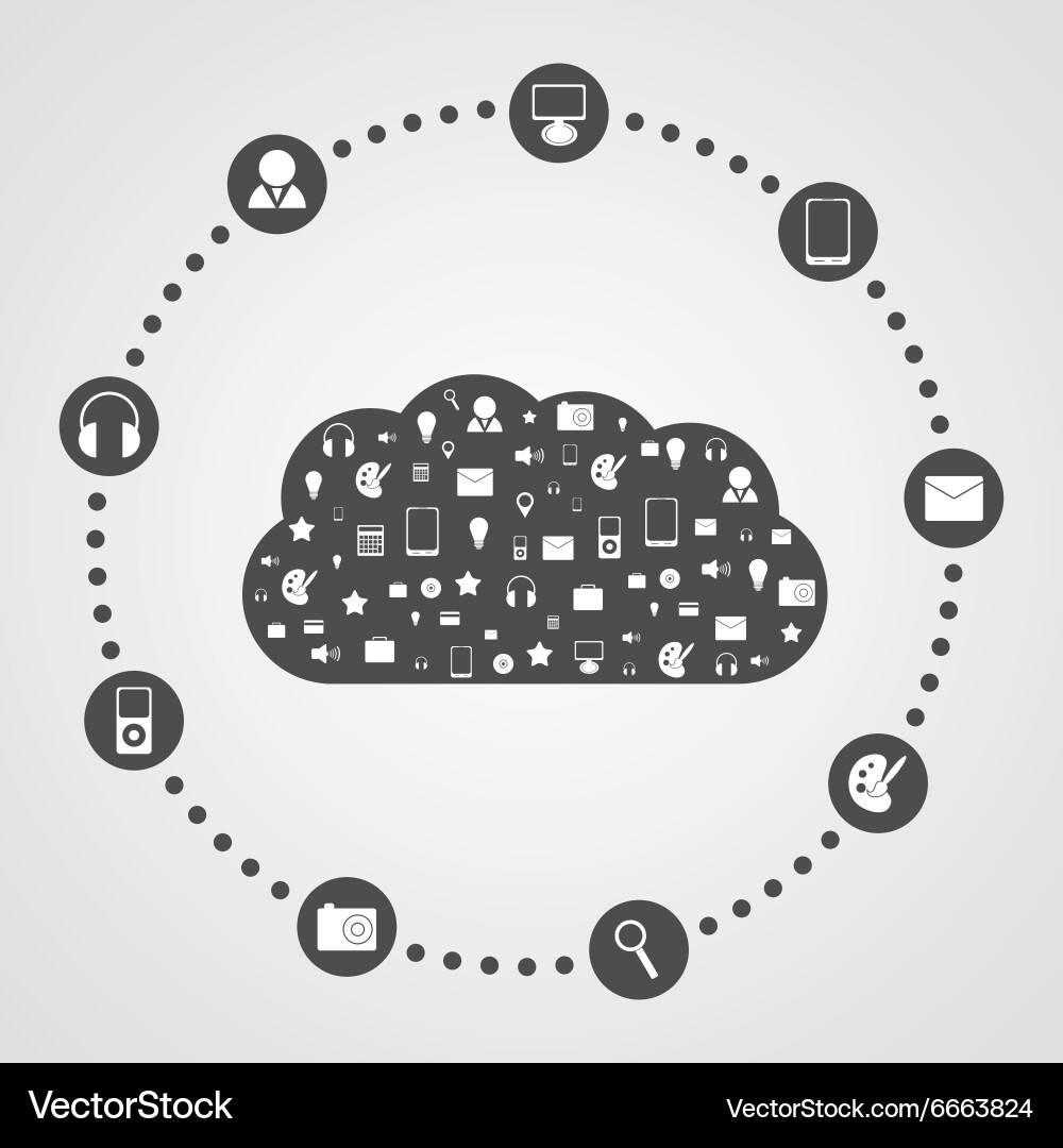 Cloud computing concept modern design template vector image