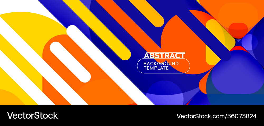 Flat geometric round shapes and dynamic lines Flat geometric round shapes and dynamic lines Vector Image