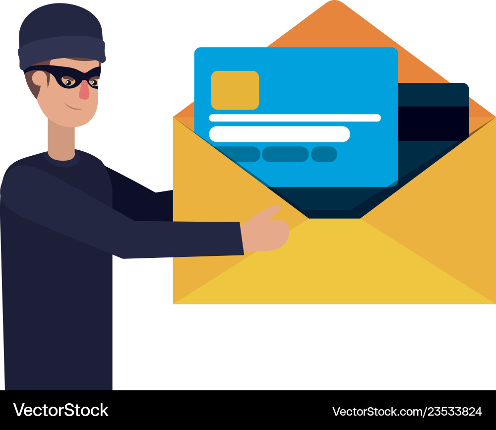 Hacker stealing information avatar character vector image