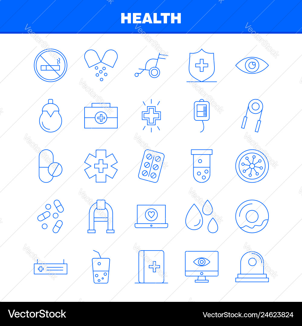 Health line icon for web print and mobile uxui Vector Image