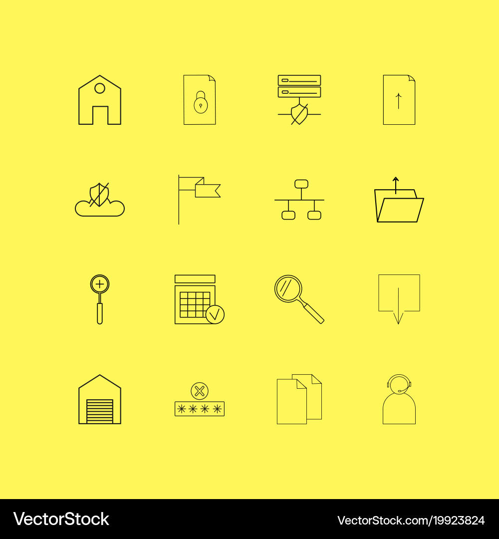 Internet of things linear icon set simple outline vector image