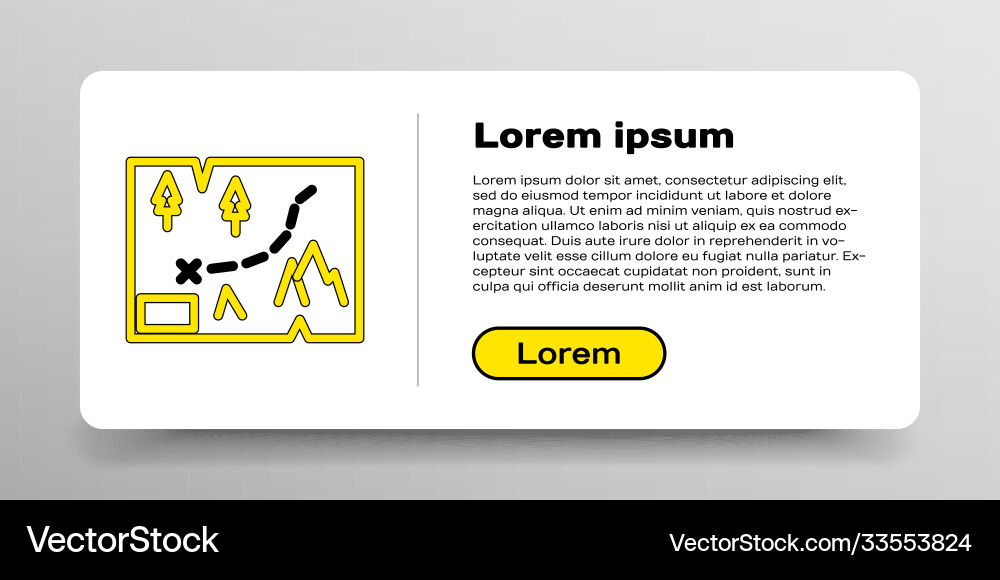 Line folded map with location marker icon isolated Line folded map with location marker icon isolated Vector Image