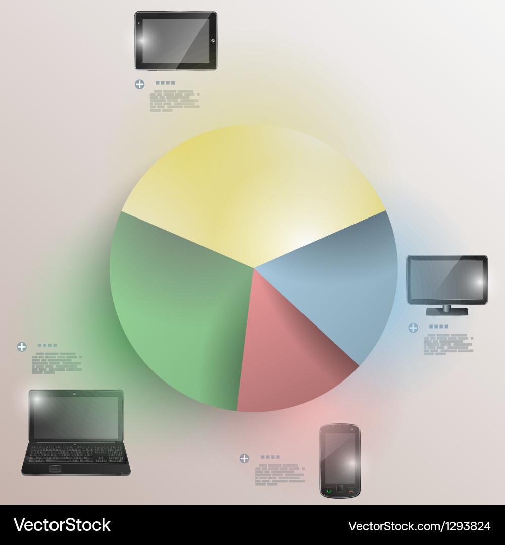 Paper chart for electronic devices statistics Vector Image