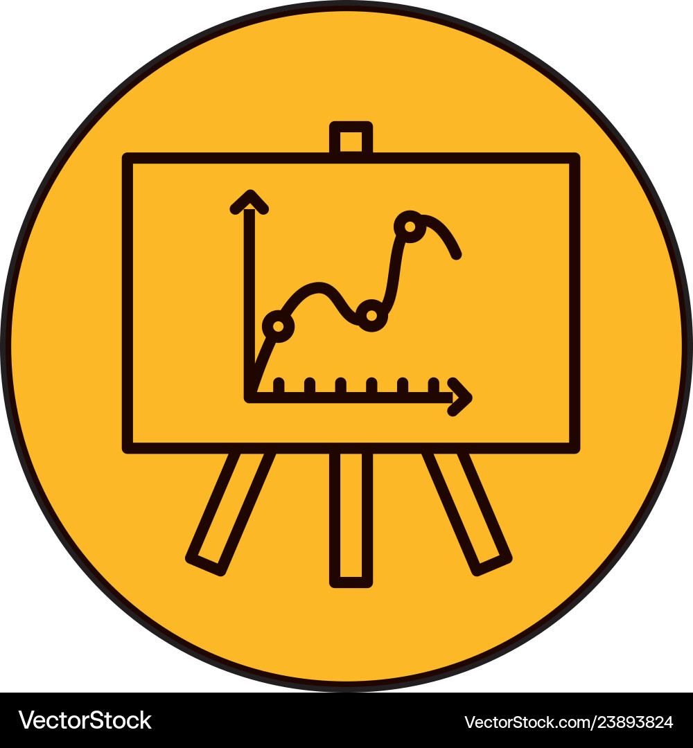 Paperboard with statistics arrows Paperboard with statistics arrows vector image