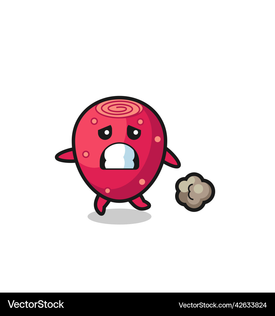 Prickly pear running in fear Vector Image