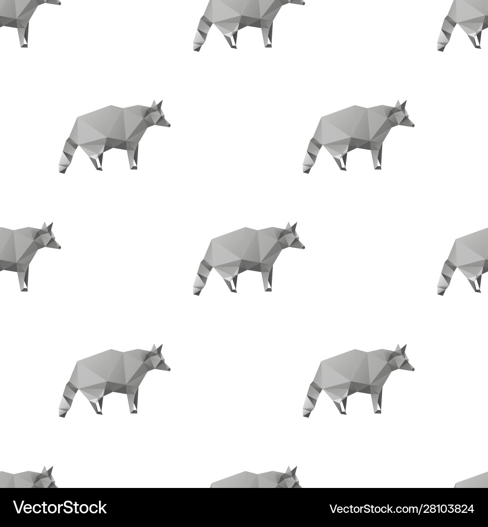 Raccoon triangle shape seamless pattern background Raccoon triangle shape seamless pattern background vector image