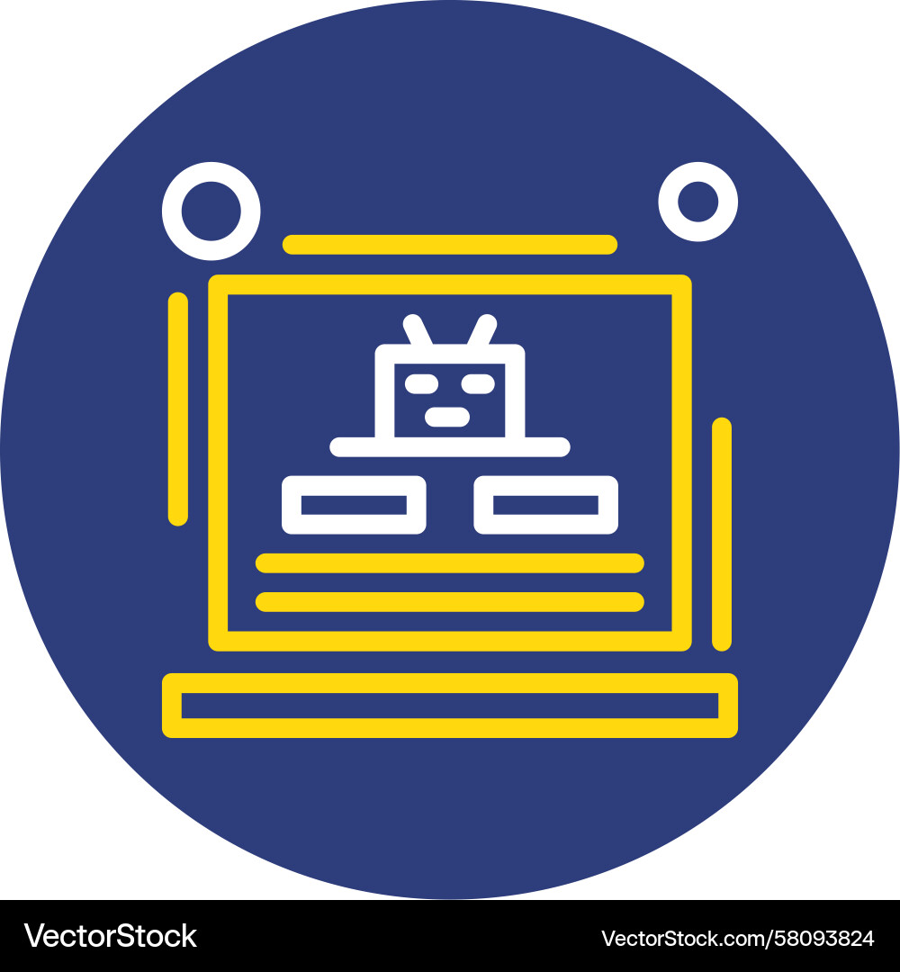 Robotstxt Roboter Datei Icon Vektorbild