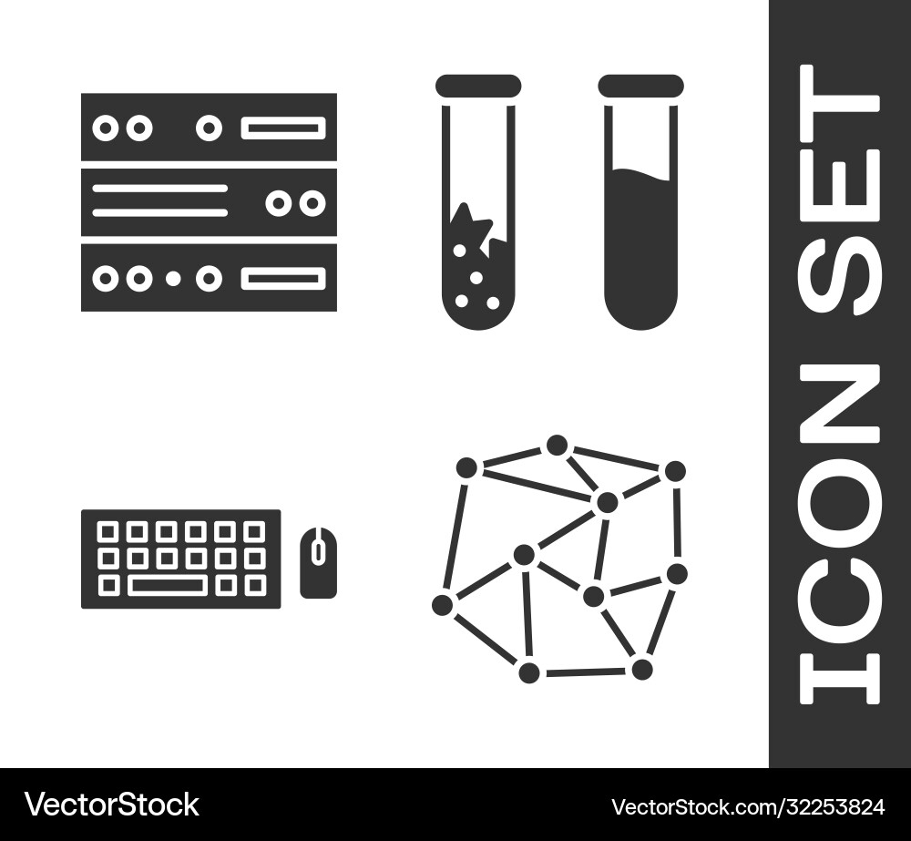 Set neural network server data web hosting Set neural network server data web hosting vector image