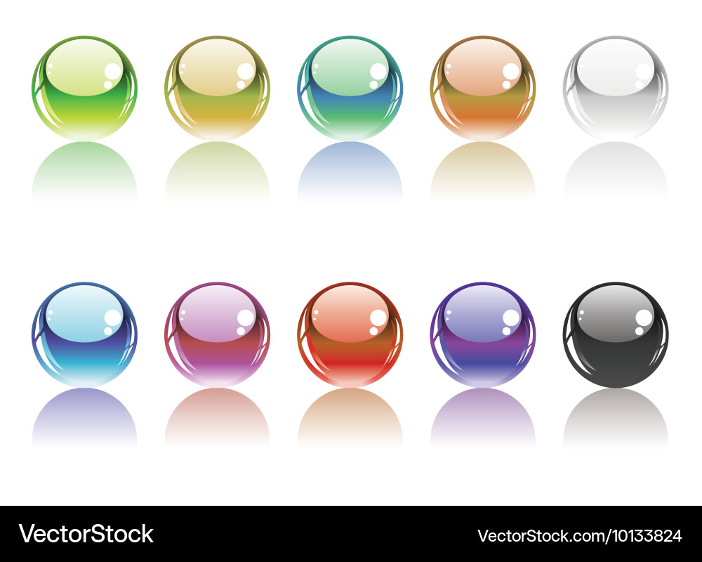 Set of glossy buttons vector image