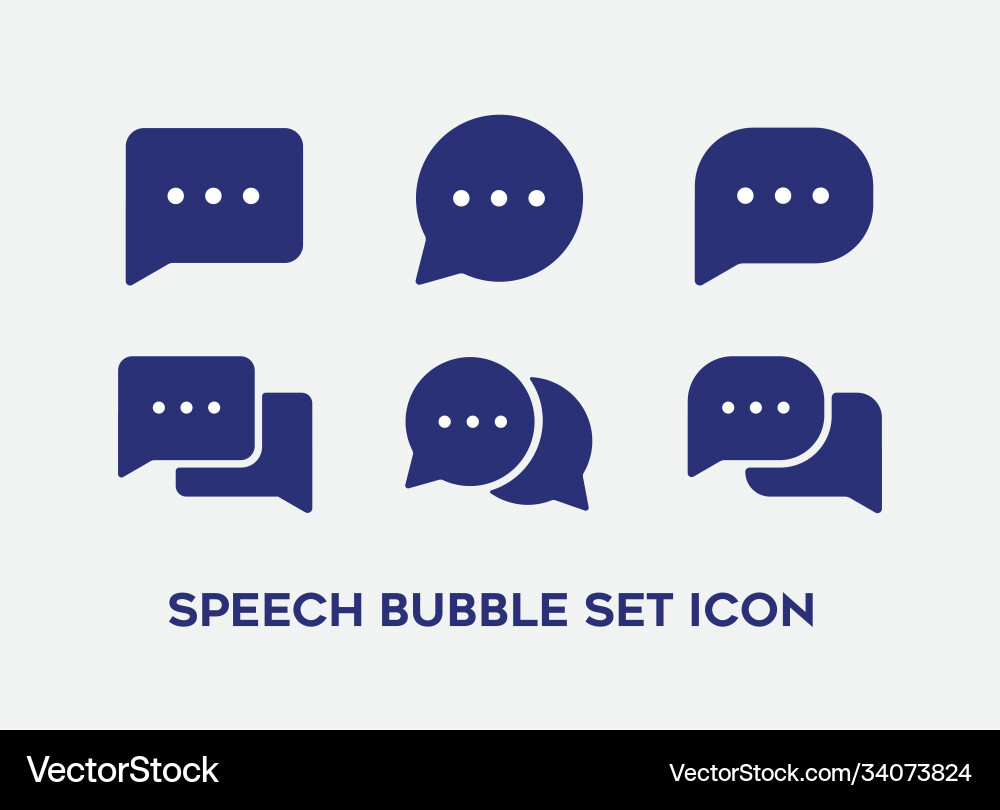 Set speech bubble with different shape Set speech bubble with different shape vector image
