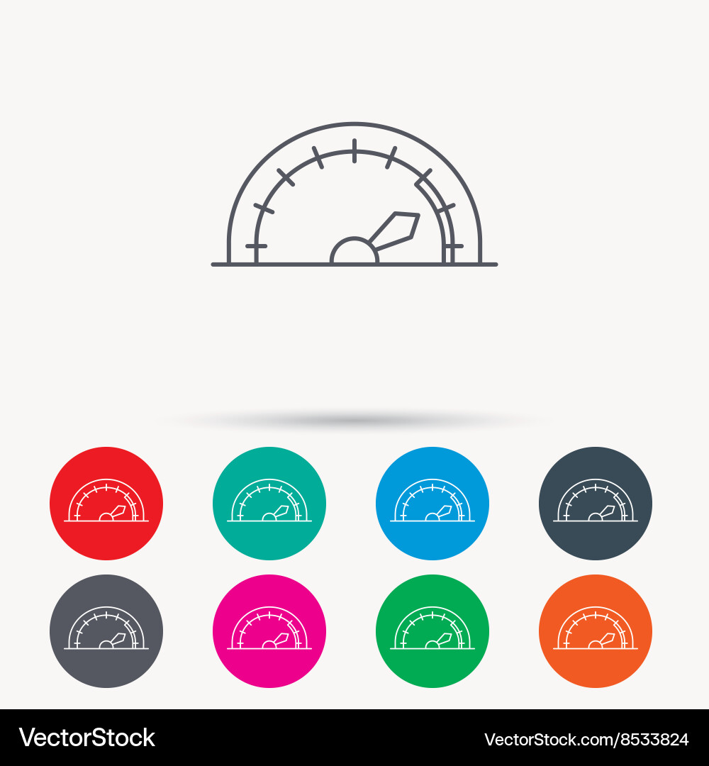 Speedometer icon speed tachometer with arrow vector image