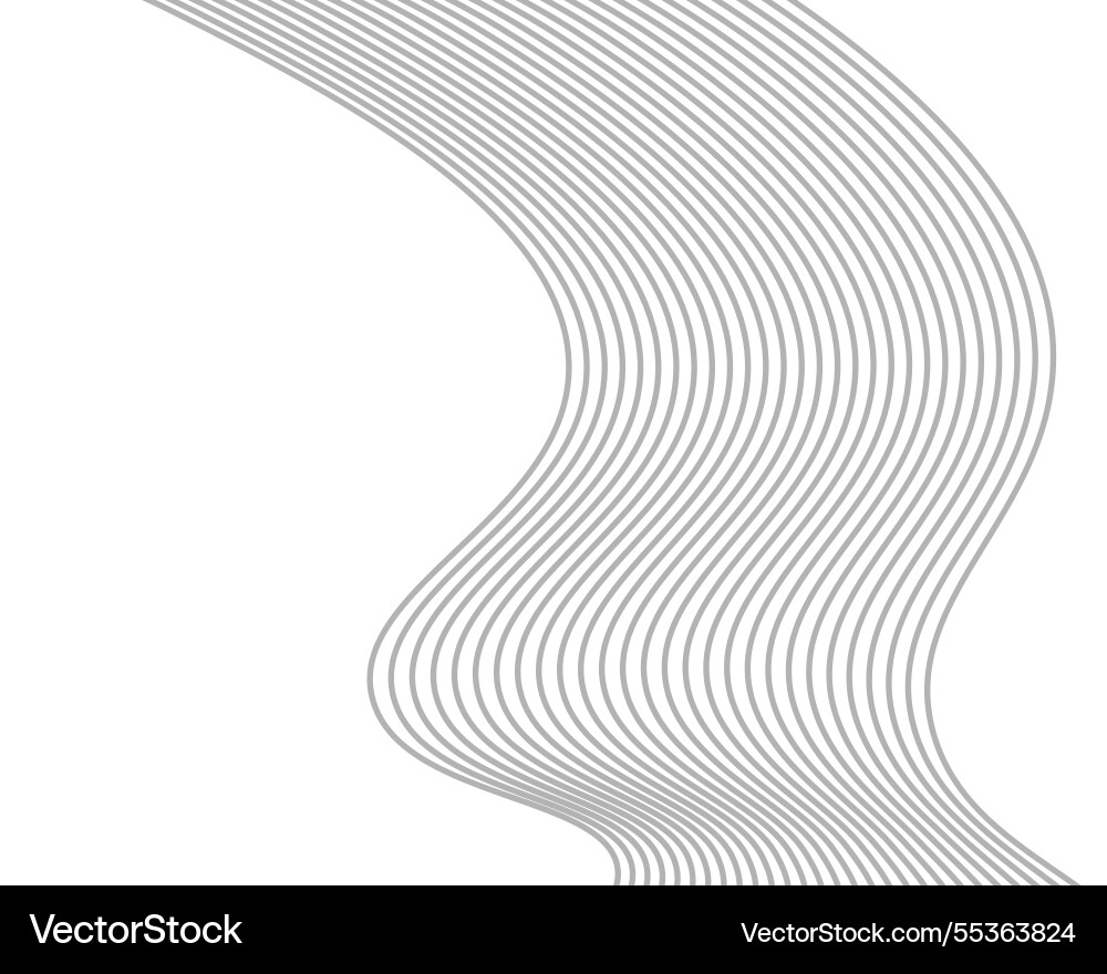 Thin abstract wavy line element background curve Thin abstract wavy line element background curve vector image