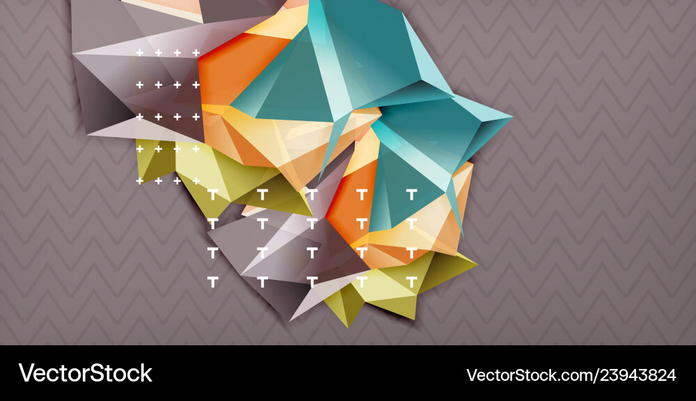 Triangular low poly background design vector image