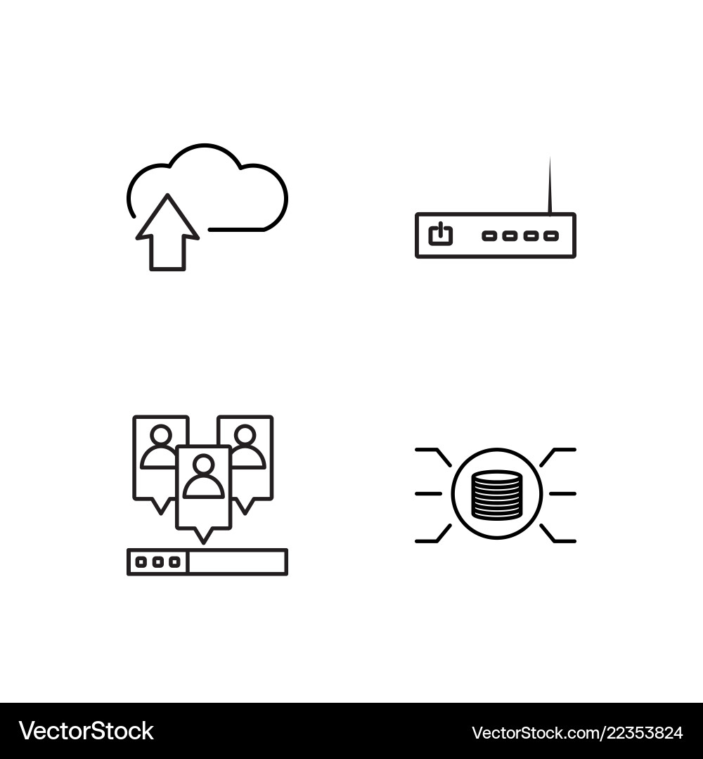Web simple outlined icons set Web simple outlined icons set Vector Image