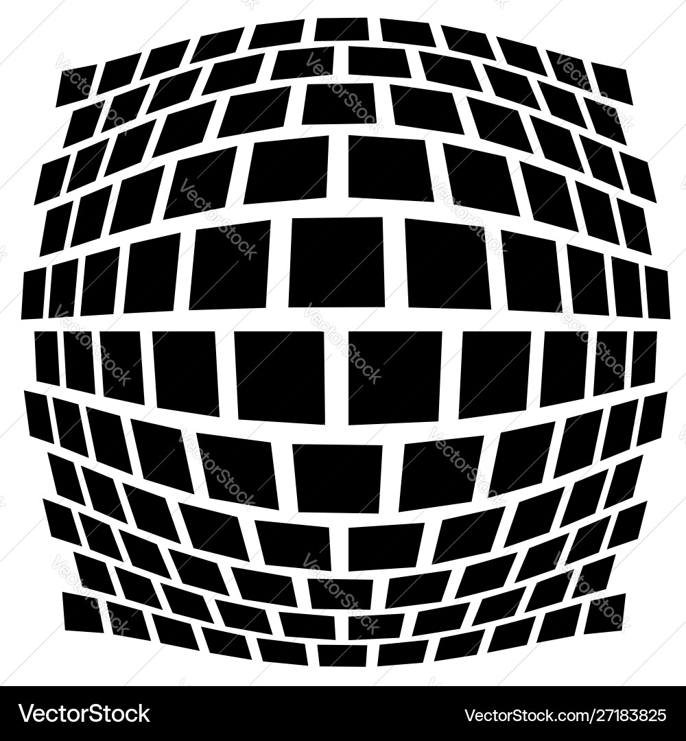 3d circular burst convex globe sphere orb distort 3d circular burst convex globe sphere orb distort vector image