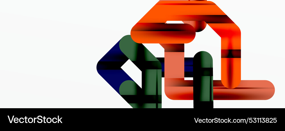 Abstract background - colorful lines composition vector image