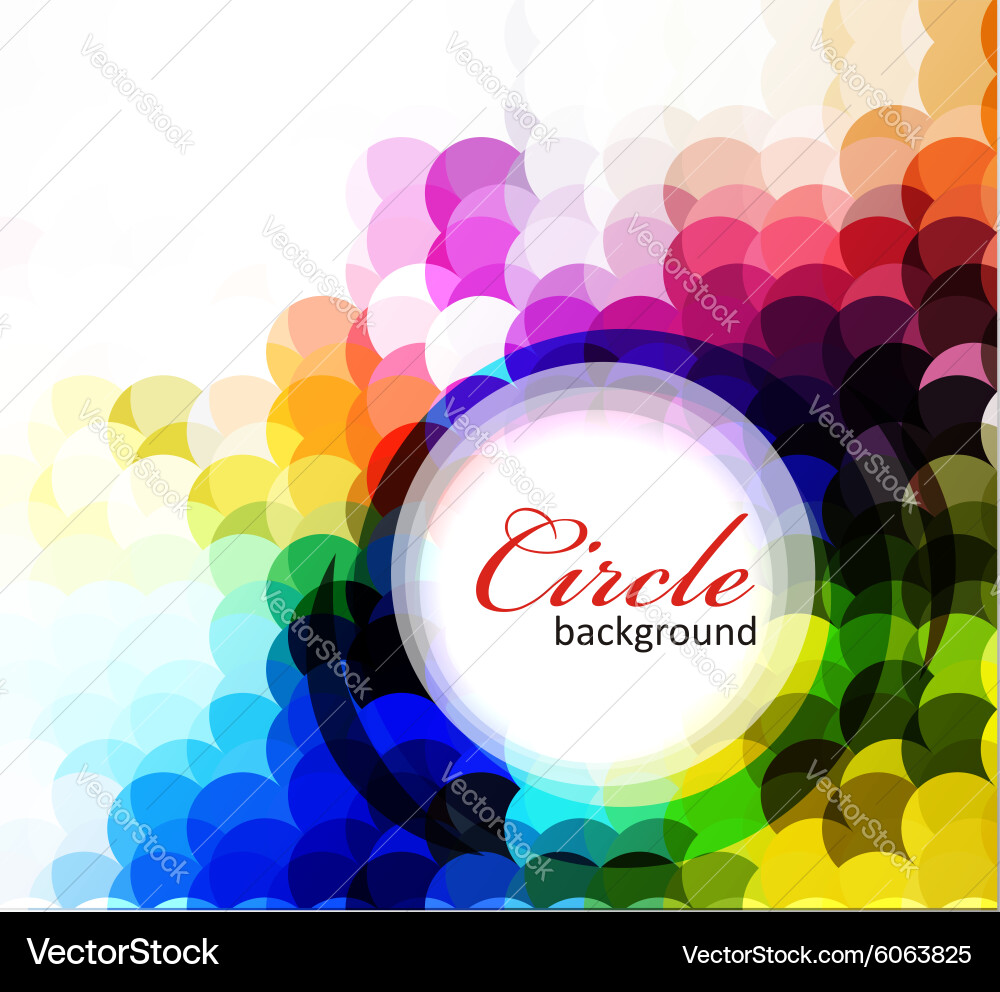Abstract colorful circle background vector image