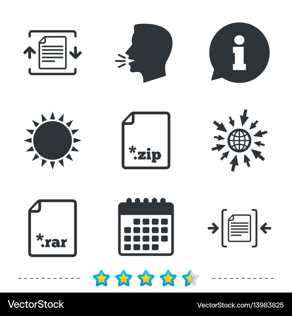Archive file compressed zipped document Vector Image