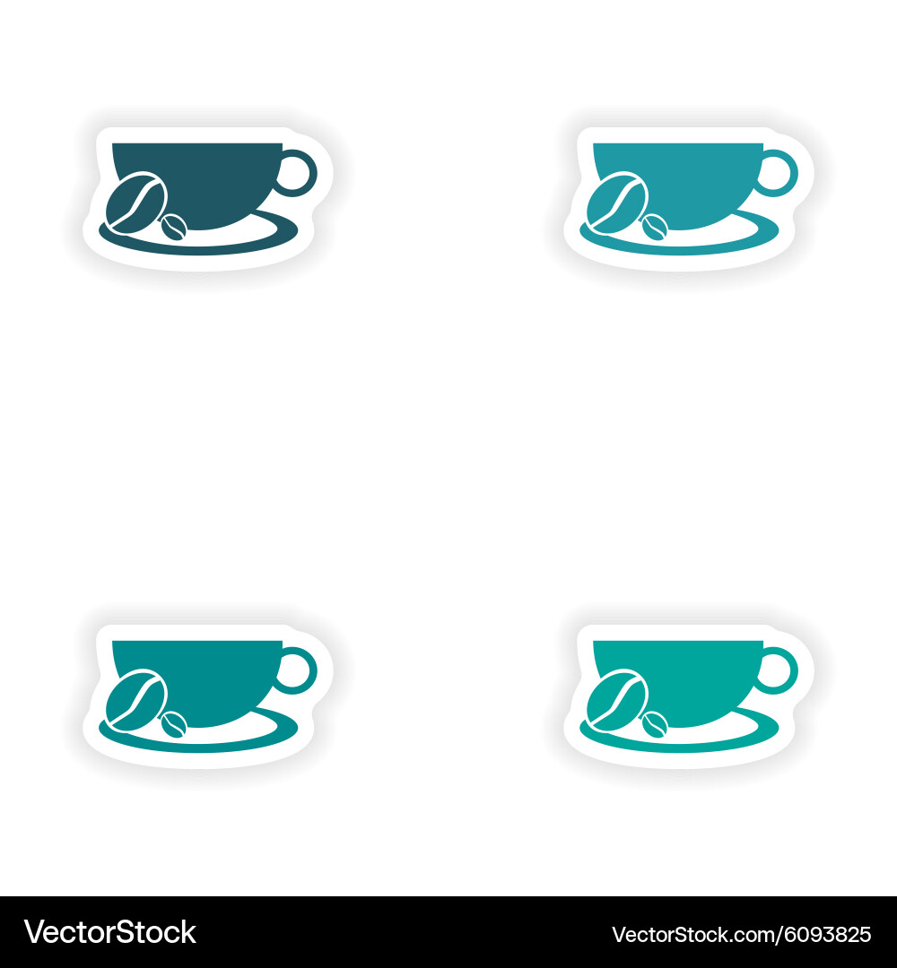 Assembly realistic sticker design on paper Vector Image