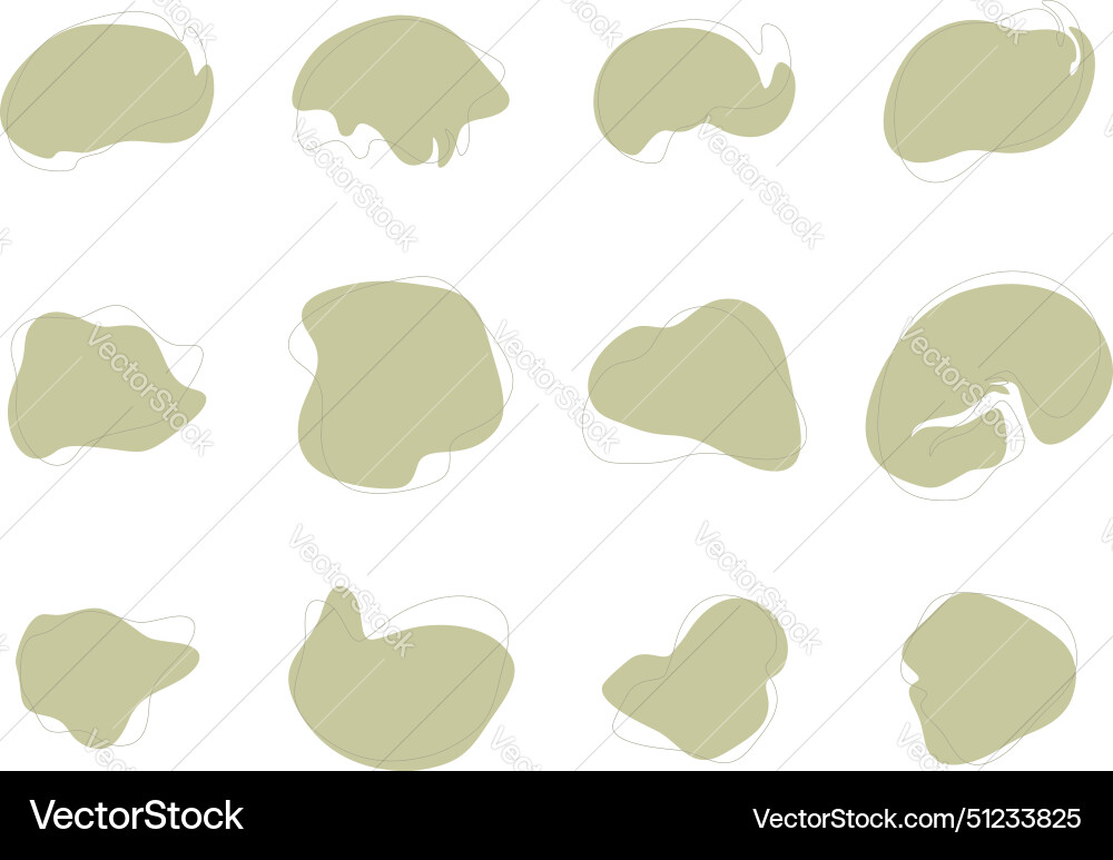 Blobs fluid liquid shapes symbol visual set Blobs fluid liquid shapes symbol visual set Vector Image