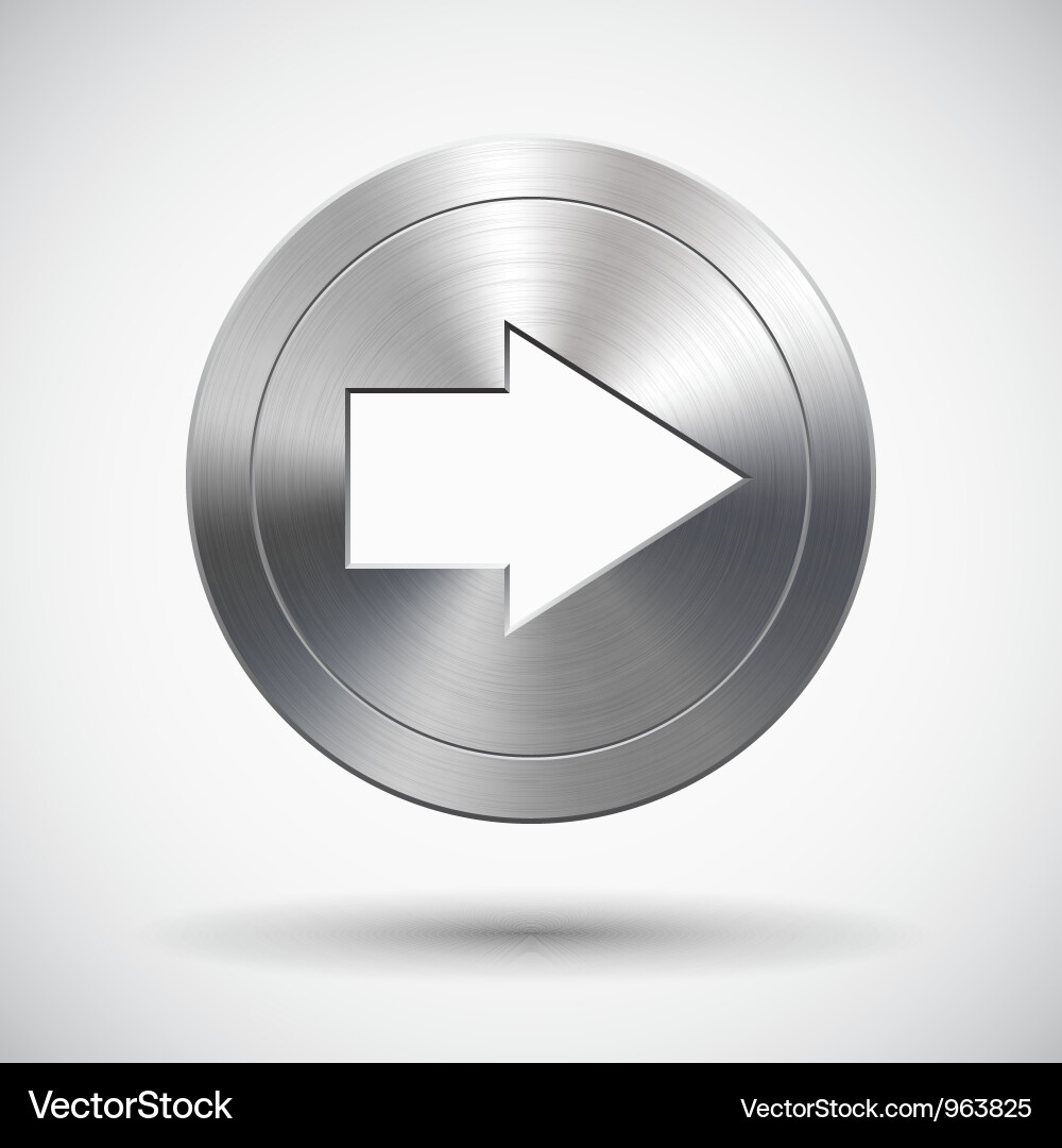 Chrome Right Button Icon vector image