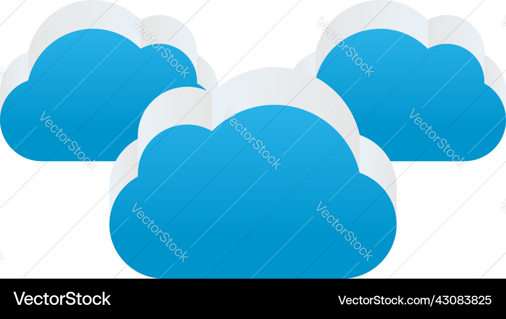 Cloud symbol icon shape for computing Cloud symbol icon shape for computing vector image