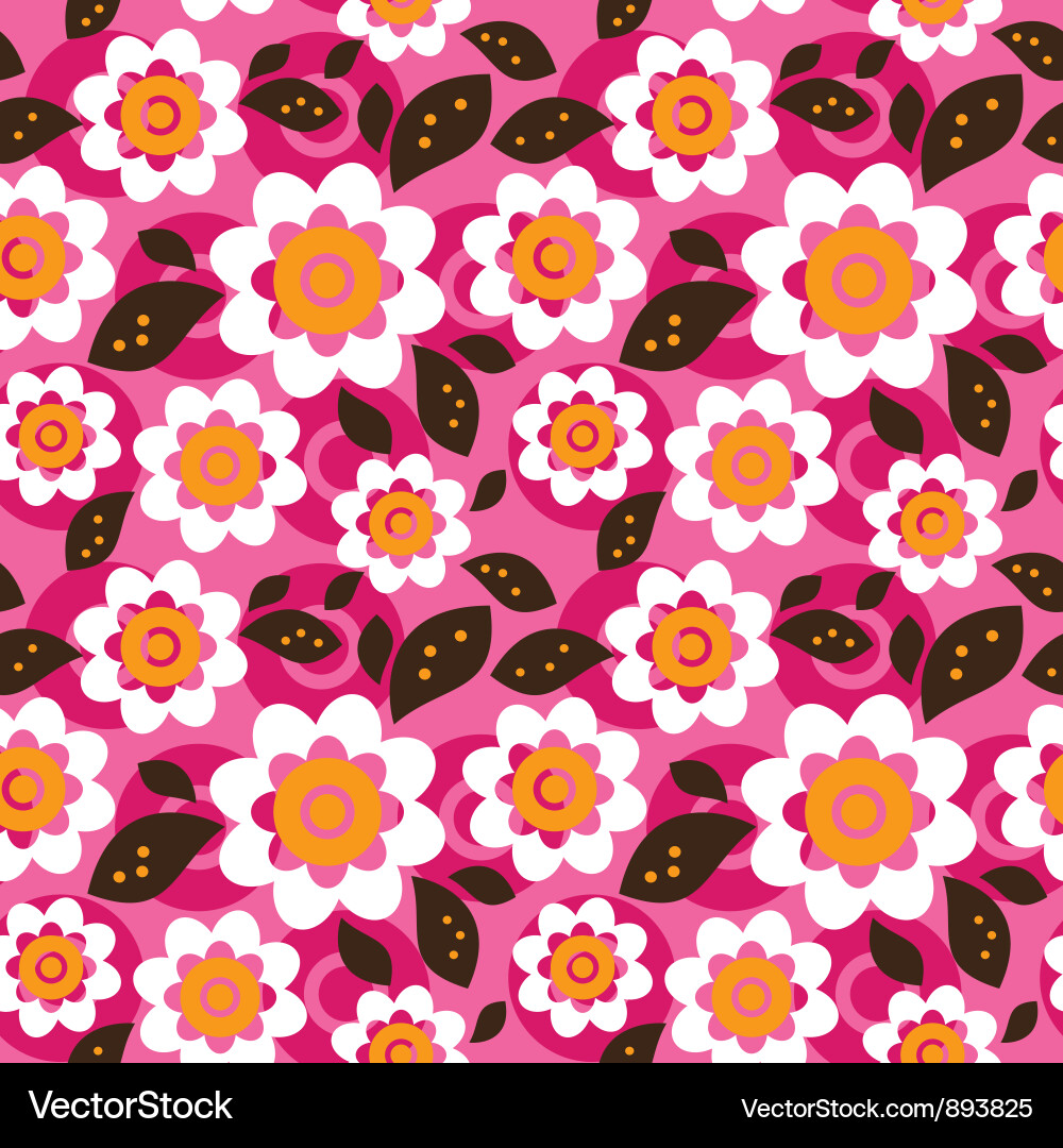 Colorful Floral Pattern Vector Image