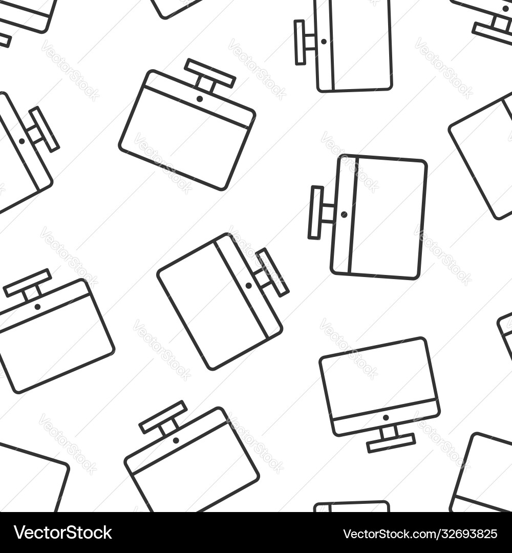 Computer monitor icon on isolated background Computer monitor icon on isolated background Vector Image
