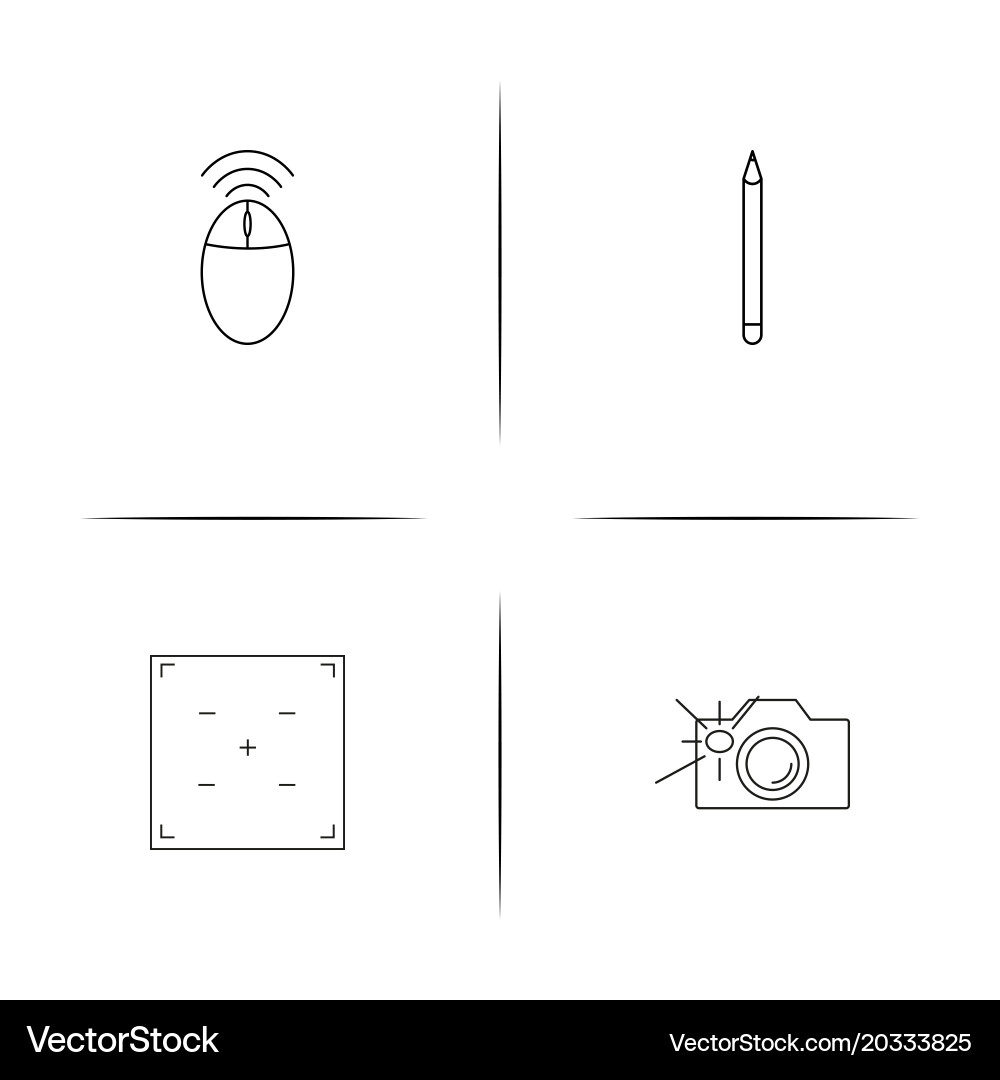 Devices simple linear icon setsimple outline icons Vector Image