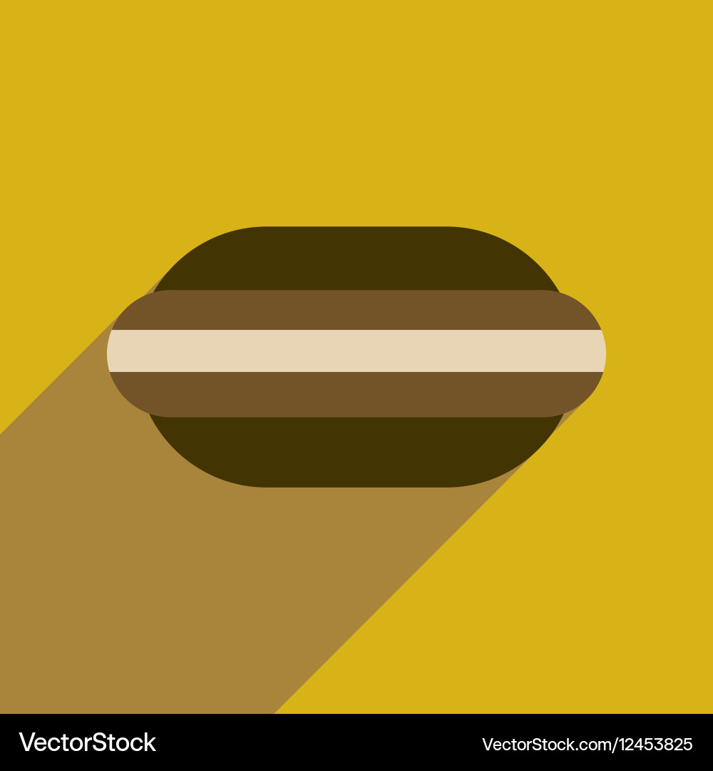 Flat web icon with long shadow macaroon Vector Image
