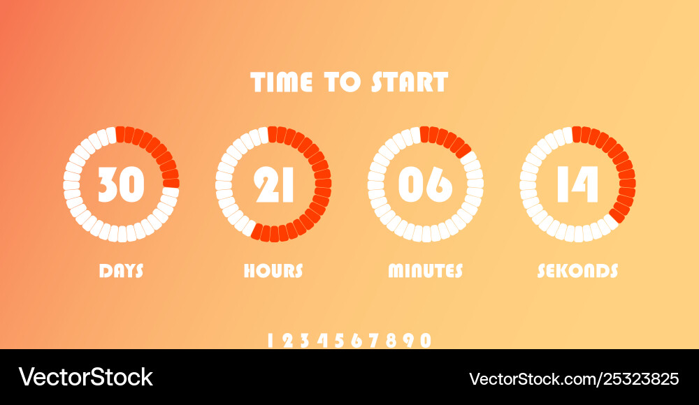 Flip countdown clock counter timer Flip countdown clock counter timer vector image
