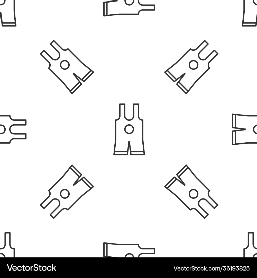 Grey line wrestling singlet icon isolated seamless Grey line wrestling singlet icon isolated seamless vector image