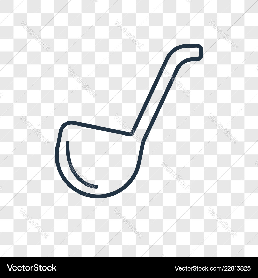 Ladle concept linear icon isolated on transparent Vector Image