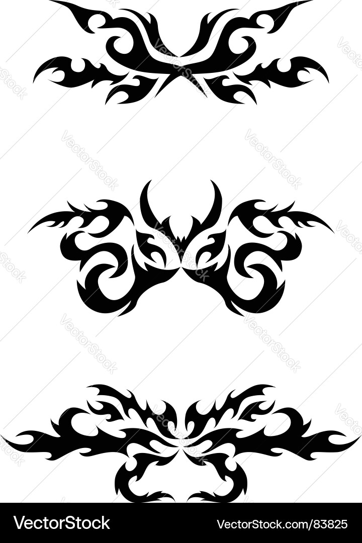 Tribal tattoo elements Vector Image