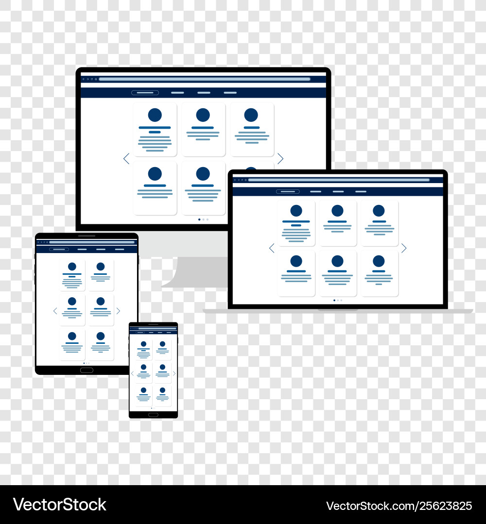 Web design website template for monitor laptop Web design website template for monitor laptop vector image