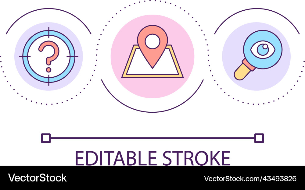 Analyse to know company target loop concept icon Analyse to know company target loop concept icon Vector Image