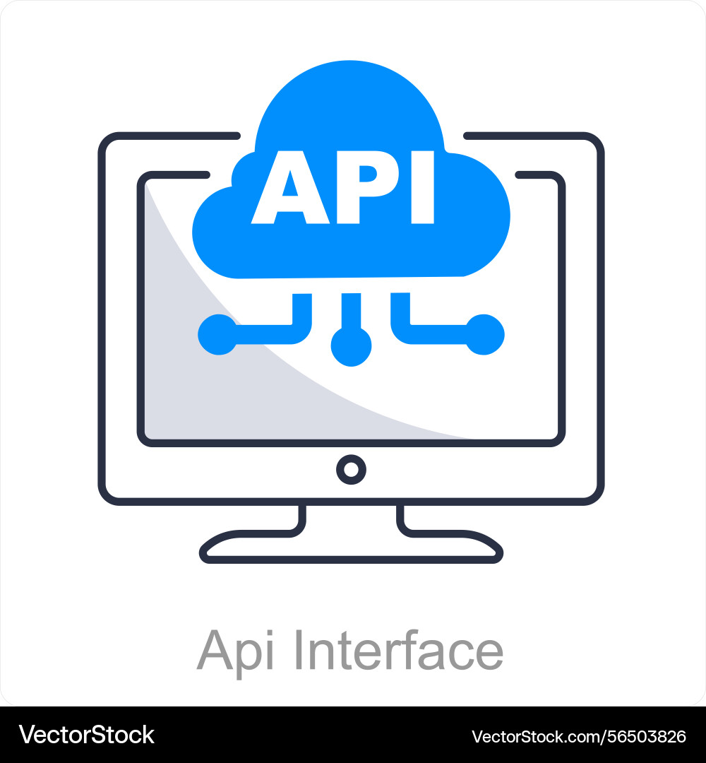 Api interface icon concept vector image