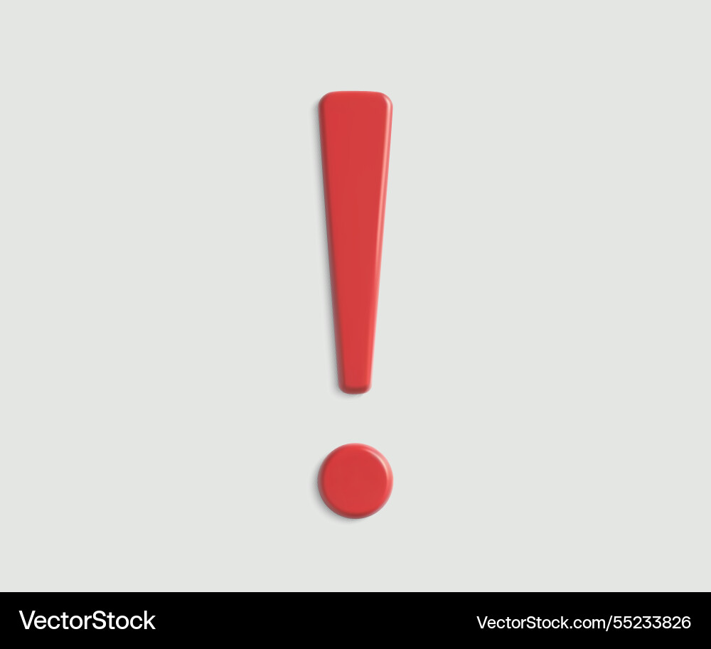 Bold rot Ausrufzeichen Symbol auf weiß Bold rot Ausrufzeichen Symbol auf weiß Vektorbild