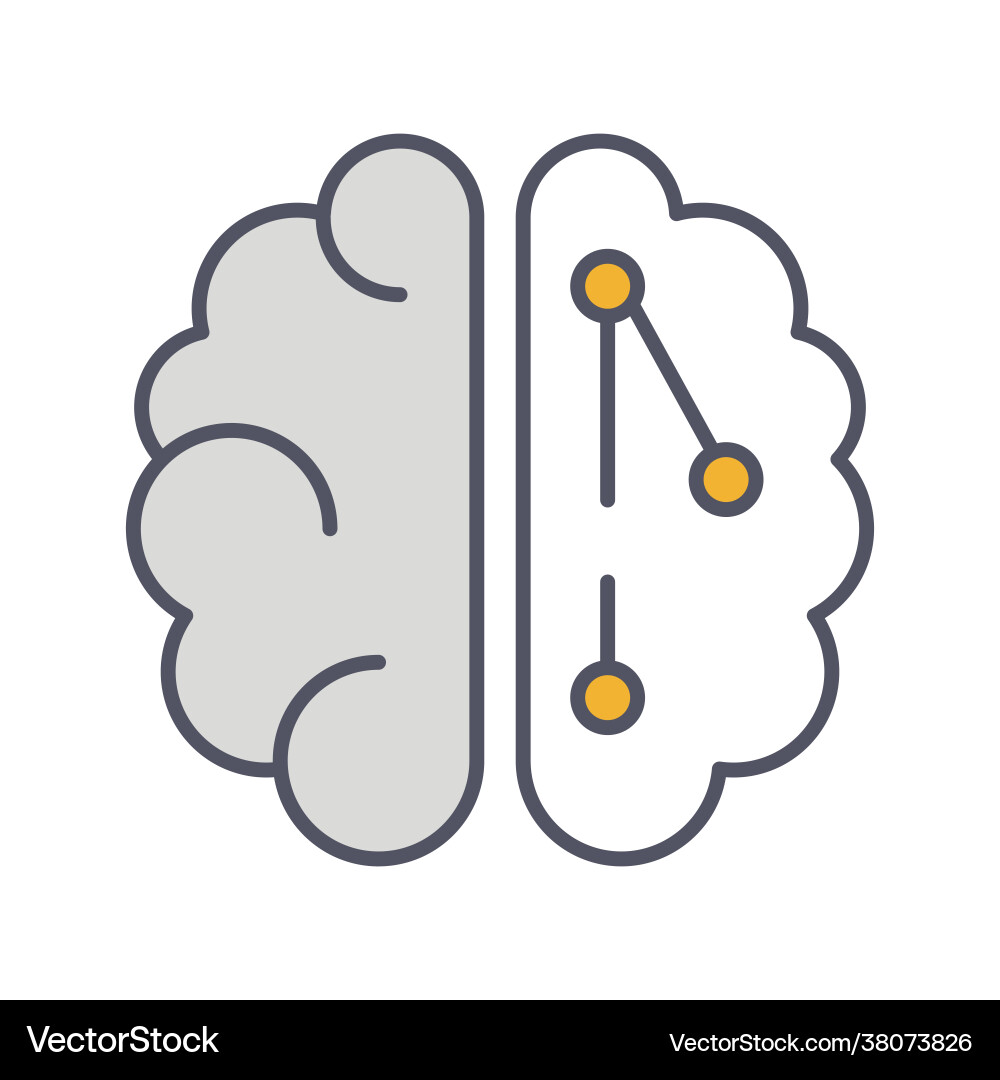 Brainstorm line icon lightning in brain Brainstorm line icon lightning in brain vector image